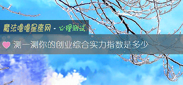 测一测你的创业综合实力指数是多少