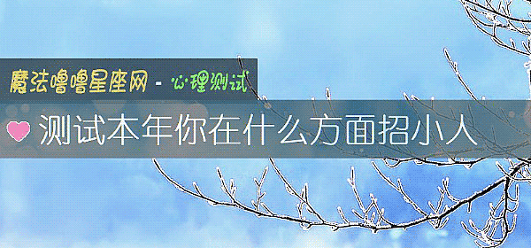 测试本年你在什么方面招小人