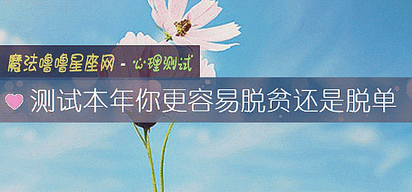 测试本年你更容易脱贫还是脱单