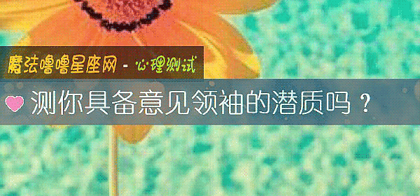 测你具备意见领袖的潜质吗？