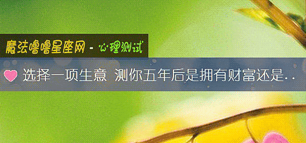 选择一项生意 测你五年后是拥有财富还是颜值