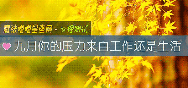 九月你的压力来自工作还是生活