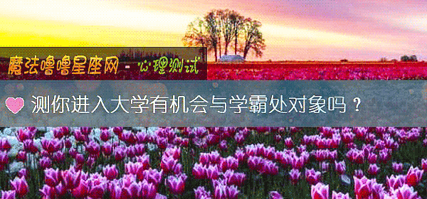 测你进入大学有机会与学霸处对象吗？