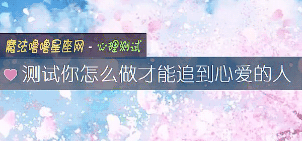 测试你怎么做才能追到心爱的人