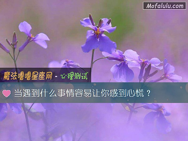 当遇到什么事情容易让你感到心慌？