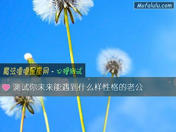 测试你未来能遇到什么样性格的老公